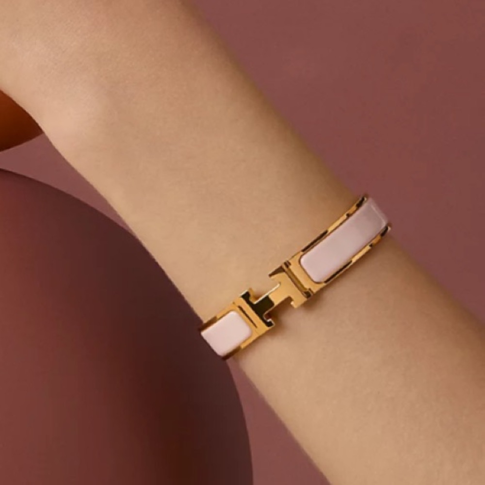 Authentic Hermes Clic H bracelet pink